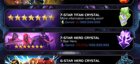 7* Titan crystal added in this update. : r/ContestOfChampions.